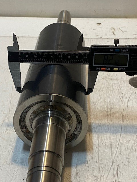 Pinch Tension Roller Gear 19-1/2" L 82mm OD 25mm End 15mm ID 29mm End