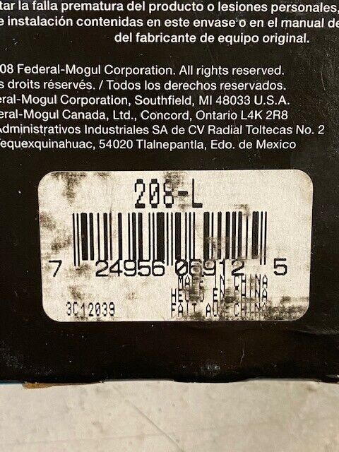 Lot of 7 National MOOG Federal Mogul 208-L Ball Bearings (7 Quantity)