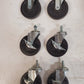 6 Qty of Swivel Thread Stem Wheels 4" x 1", 4 Wheels With Brakes 100x25 (6 Qty)