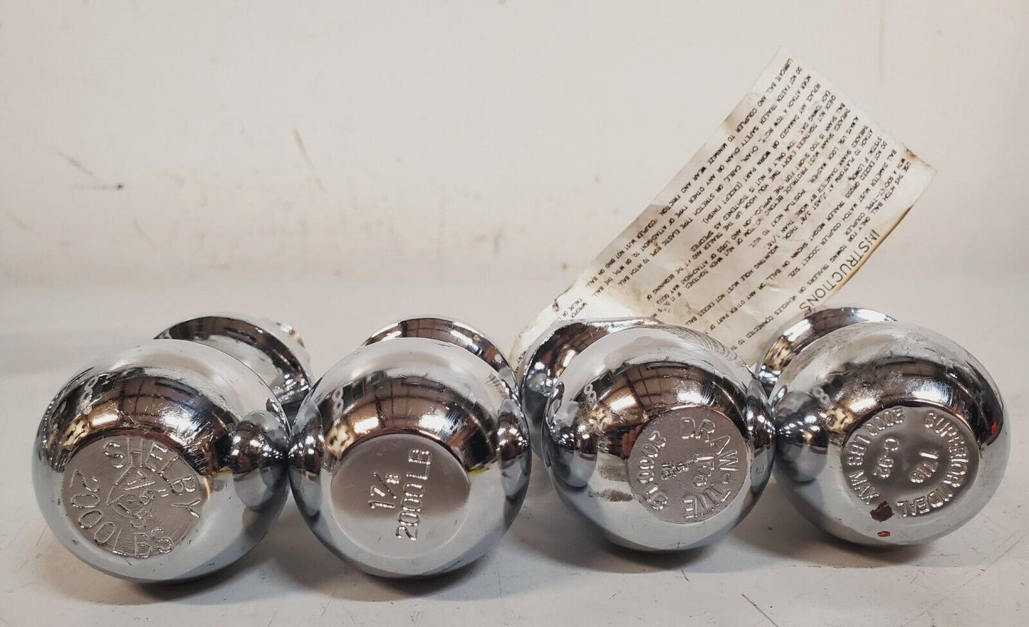 8 Qty. of Mixed Brands Trailer Hitch Balls 1-7/8" | 5066 | 2012 | 2000Lb (8 Qty)