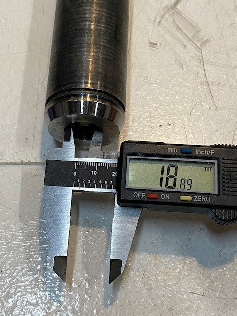 Pivot Pin 14" Long 40mm OD 11mm Main Hole 19mm ID End 6mm ID End