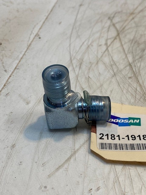 DOOSAN 2181-1918D6 Hydraulic Elbow Adapter Fitting Excavator Replacement Part