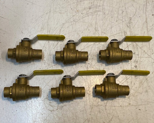 6 Qty of Jomar FIG S100N Super Balls 1/2" Solder Ends 150 WSP - 600 WOG (6 Qty)