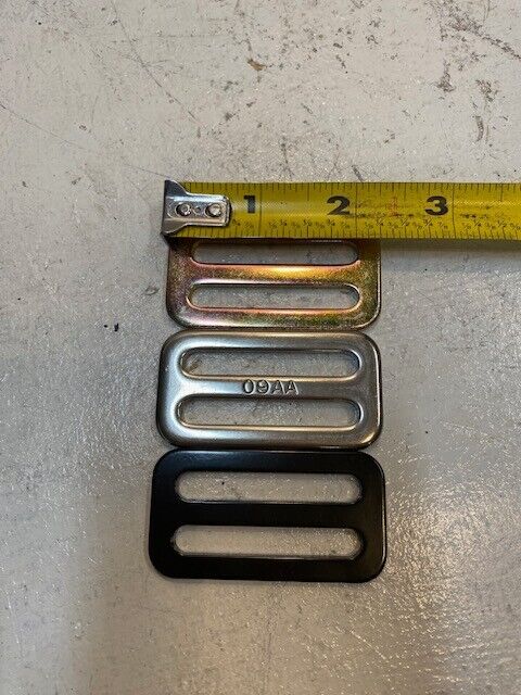 34 Qty of 3 Bar Harness/Seatbelt Slides 2-1/4"x1-1/4" Gold/Silver/Black (34 Qty)