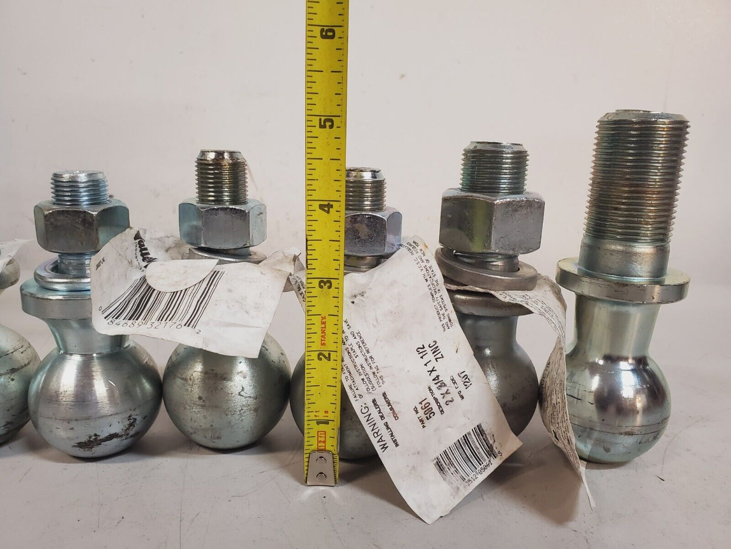 6 Qty. of Zinc Trailer Hitch Balls 1-7/8"& 2" | 2000 3500 5000 8000Lb (6 Qty)