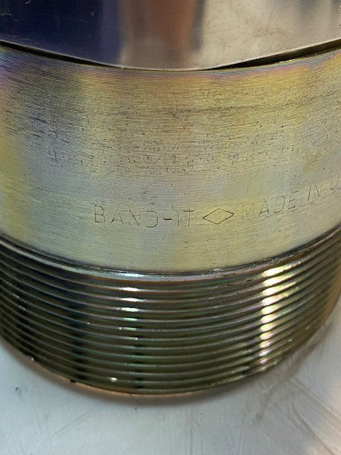 Band-It Tri-Lokt Male Hose Nipple Swage Tie Strip 10" Tall 92mm Bore 102mm Bore