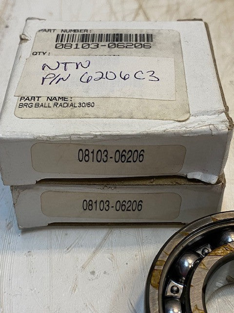 2 Quantity of NTN 08103-06206 | 6206C3 Radial Ball Bearings 30x62x16mm (2 Qty)