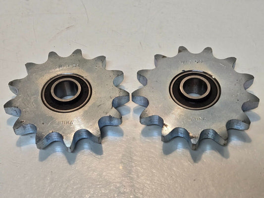 2 Quantity of Sprockets 6013-58 | 13 Tooth 5/8" Bore 82672RS 5/8 Bearing (2 Qty)