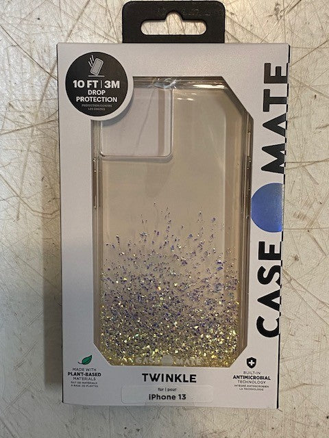 3 Assorted Case Mate iPhone 13 Phone Cases Sheer Superstar, Karat & Twinkle
