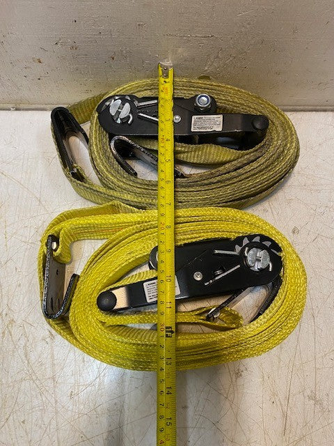 2 Qty of CargoLoc 89964 Flat Hook Ratchet Tie Down 2" x 27' x 10,000 lbs (2 Qty)