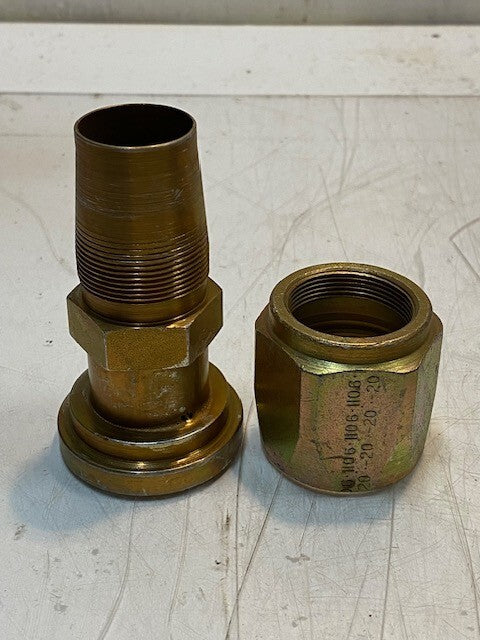 Hydraulic Hose Flange Coupling Fitting 1106-20 | 3-1/2" L 51mm OD 26mm ID