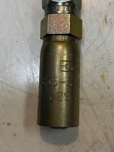 3 Quantity of Parker Parflex 10655-6-6 Hydraulic Crimp Fittings (3 Quantity)