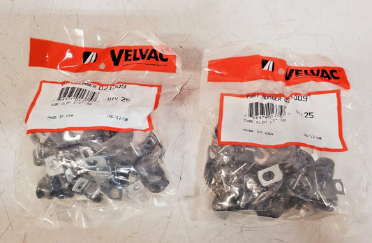2 Packs of 25 Units of Velvac Tube Clips 021009 (50 Total Qty)