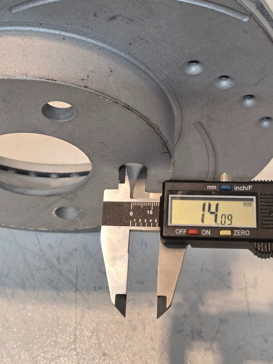 Drilled and Slotted Brake Rotor 5x100mm Bolt Pattern 10 3/16" Diameter