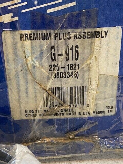 Clevite Premium Plus Ring Set Piston & Cylinder Assy G-916, 226-1821, 3803346