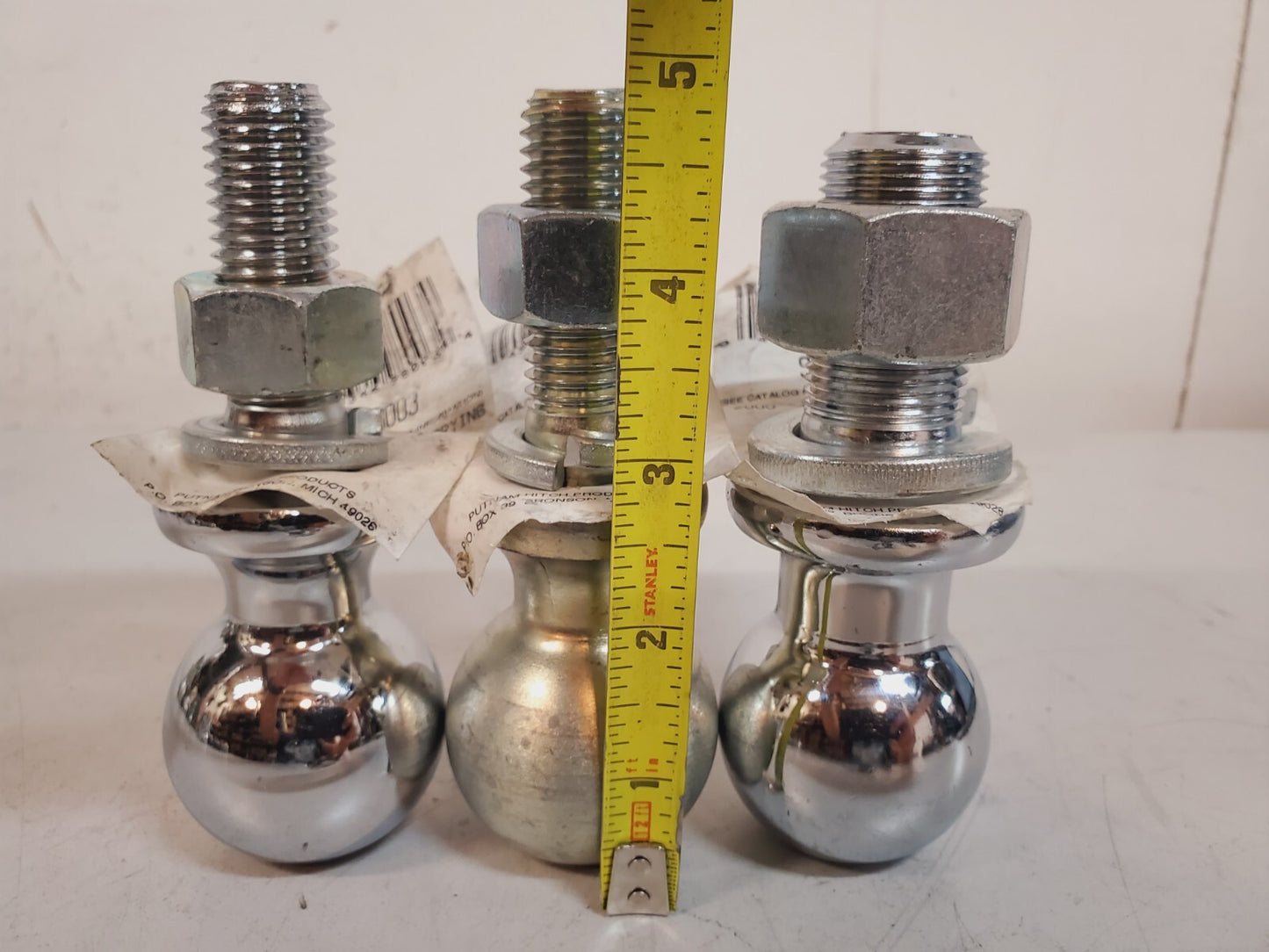 3 Qty of Putnam Trailer Hitch Balls 1-7/8” | 2000 Lb | 98002 98003 98009 (3 Qty)