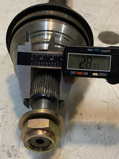 CV Axle Shaft Assembly 7252 12/06 | 21-1/2" Long 4" Dia. 28mm Shaft 36-Spline