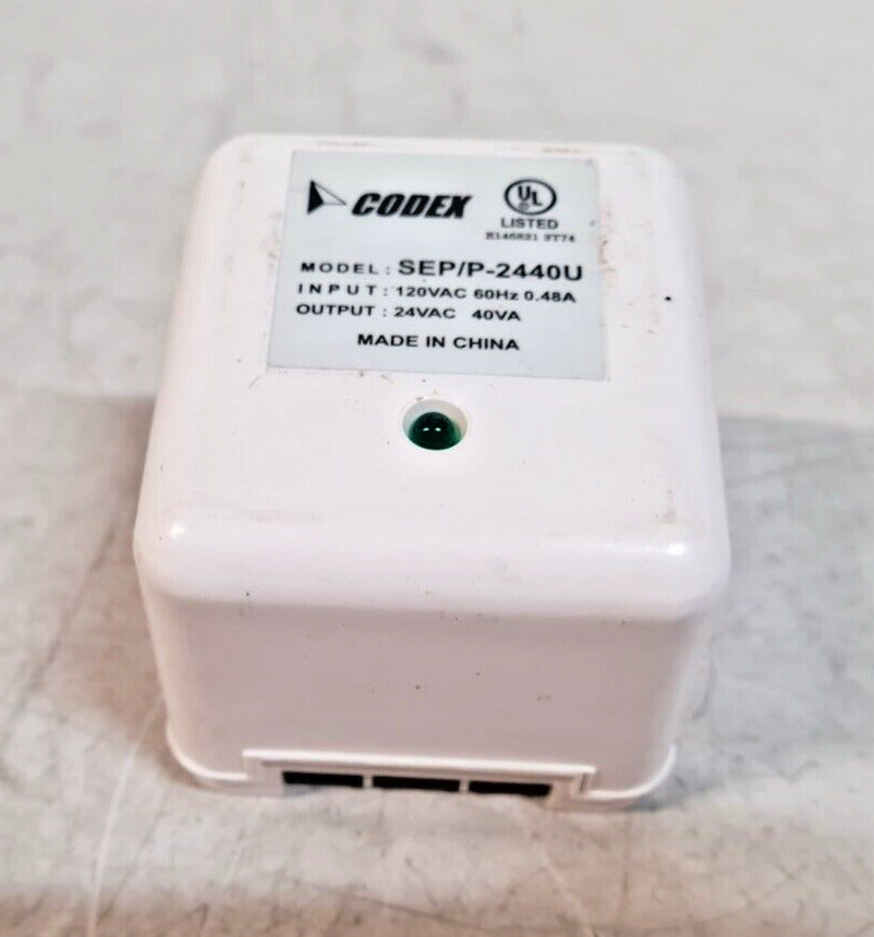 Codex  Plug In Transformer Class 2 | SEP-P/2440U | SC1403 | 120VAC 60Hz 0.48A