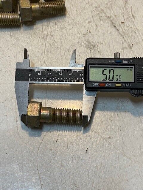 36 Quantity of Hex Screw Bolts 51mm L 22mm Hex Head 14mm Thread (36 Qty)