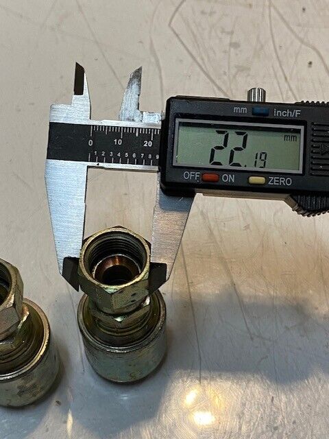 3 Quantity of Hydraulic Hose Fittings G25170-0808 | 17mm Female 32mm OD (3 Qty)