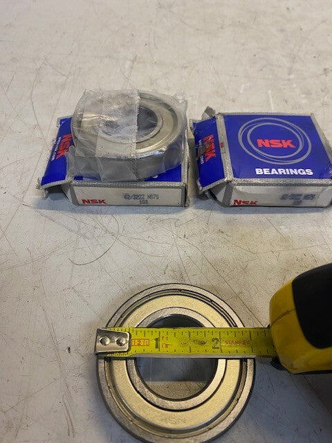 2 Quantity of NSK Bearings 62/32ZZ Single Row Ball Bearings 32x65x17 mm (2 Qty)