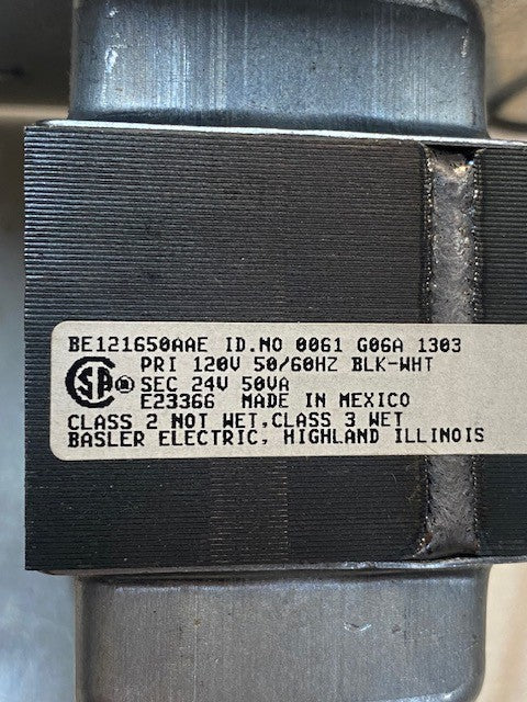 Basler Electric BE121650AAE Control Transformer PRI 120V 50/60HZ SEC 24V 50VA