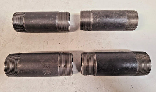 4 Quantity of Black Pipe Niples 1-3/4" x 5" | A106B | S40S | 011040308 (4 Qty)
