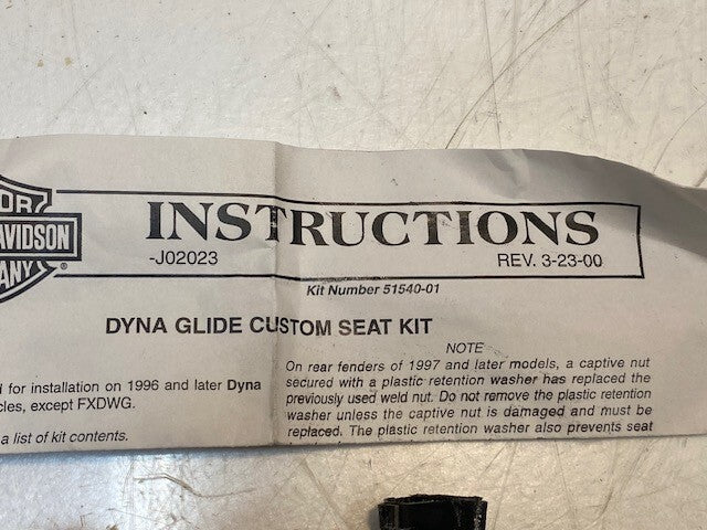 Harley Davidson Dyna Glide Custom Seat Kit Strap 51540-01 | J02023 | 3-23-00