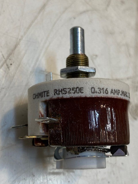 Ohmite RHS250E Power Resistor Rheostat Potentiometer Shaft 0.316 Amp Max