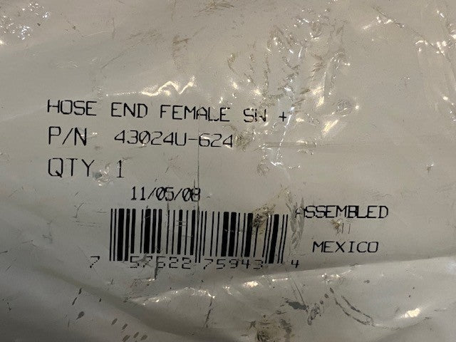 Eaton Weatherhead 43024U-624 Hose End Female Swivel 4-Wire Fitting 1-1/2" JIC