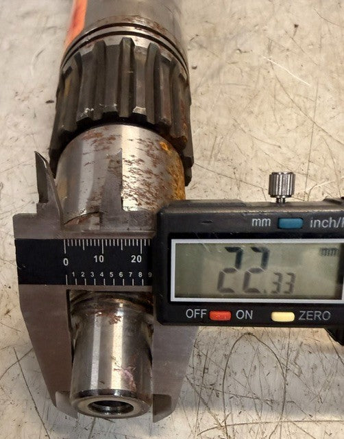 Hydraulic Pump Shaft 18-3/8 In Long Steel Drive Shaft Industrial 1329902C1-9E