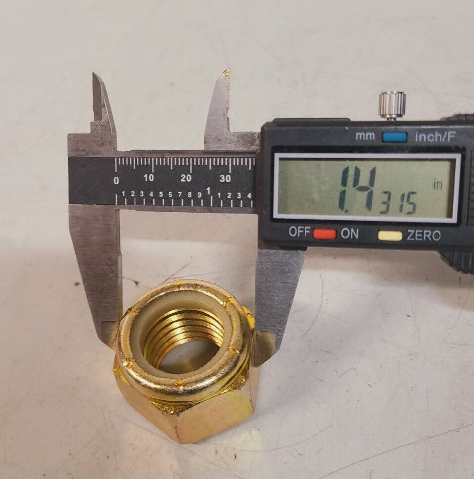 5 Quantity of Hex Lock Nuts Grade 8 NYL INS L/N Y/Z 39660 (5 Qty)