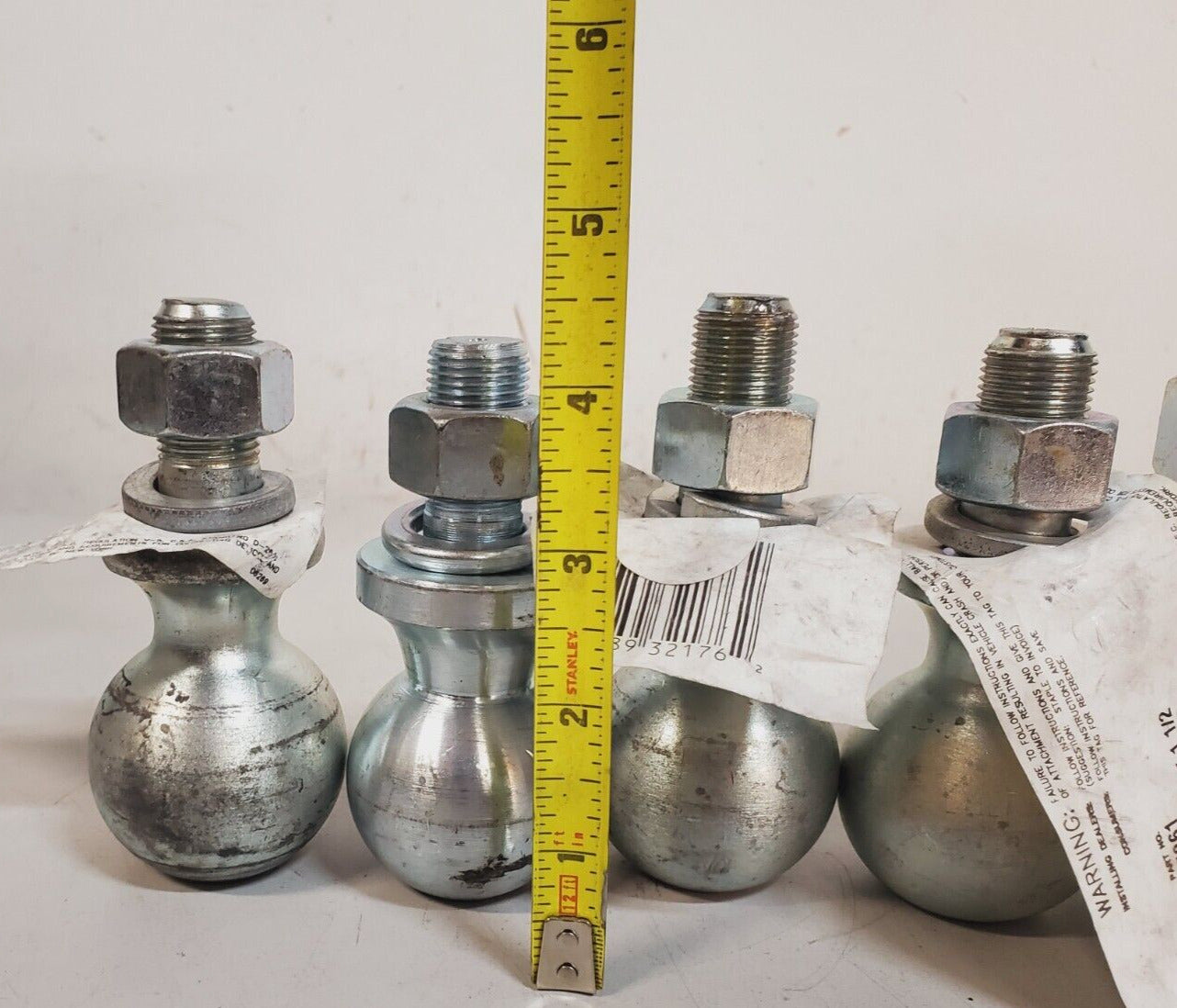 6 Qty. of Zinc Trailer Hitch Balls 1-7/8"& 2" | 2000 3500 5000 8000Lb (6 Qty)