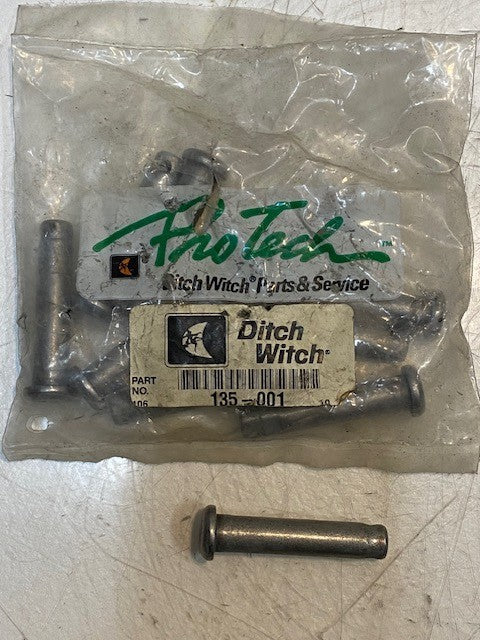 Bag of 10 Ditch Witch 135-001 Clevis Pins 58mm Long 11mm Thick
