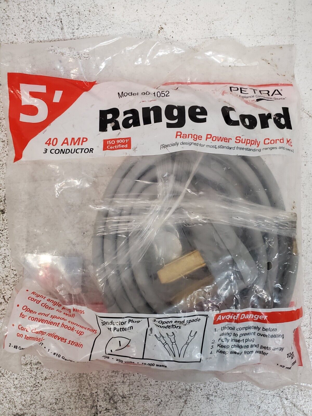 3 Qty Petra Range Cords 90-1052 | 5' | 40A (3 Qty)