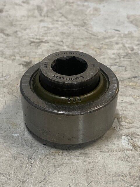 Mathews B-1150-2 USA LU 38x20x58mm Conveyor Bearing Hex Bore