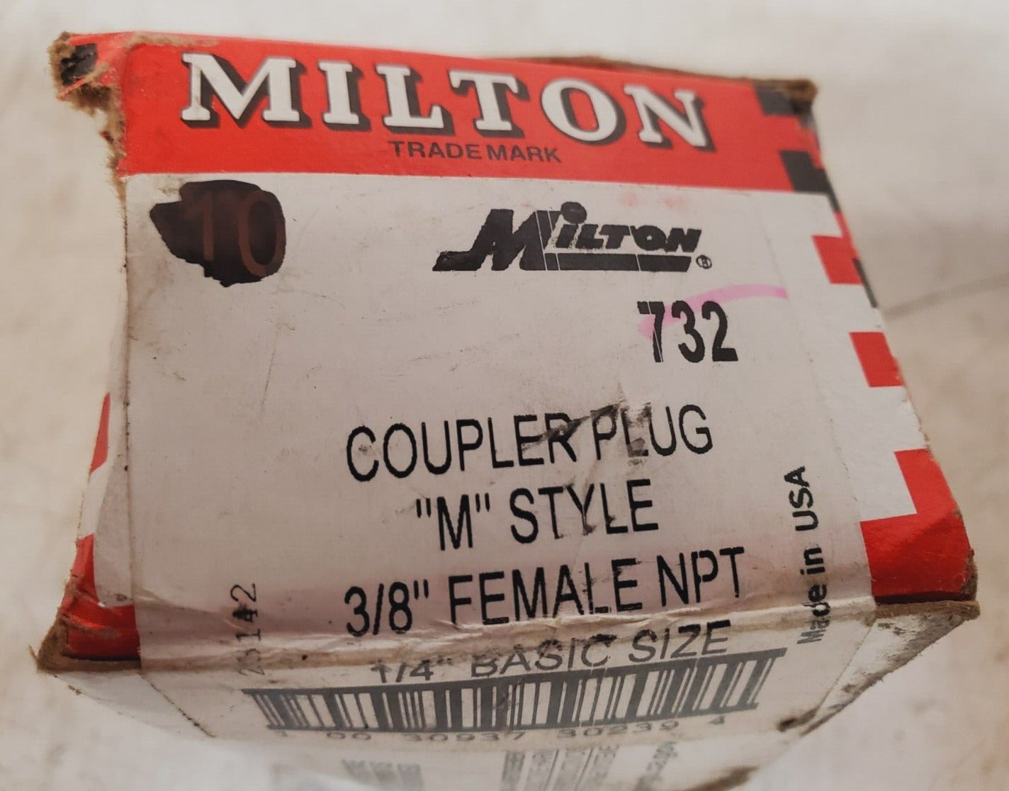 6 Qty. of Milton Coupler Plug M Style 3/8" Female NPT 1/4" Basic Size 732(6 Qty)