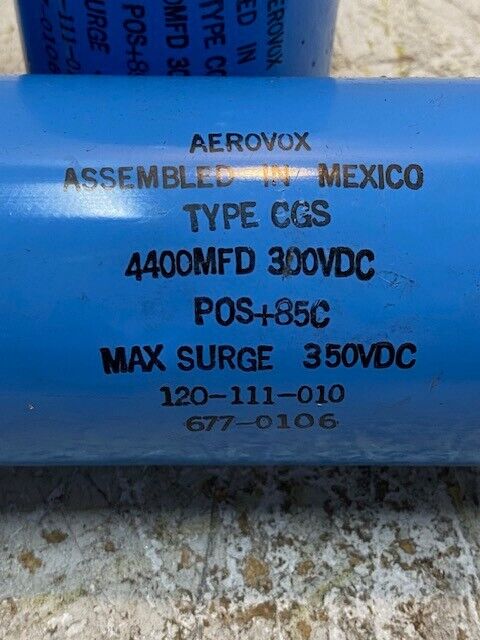 3 Quantity of Aerovox Capacitors 4400MFD 300VDC 120-111-010 | 677-0106 (3 Qty)