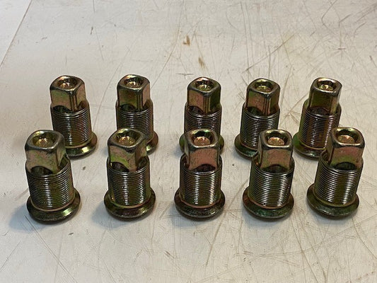 10 Quantity of Lug Nuts S 8L ON 2-1/4" Long 28mm Thread 35mm OD 17mm ID (10 Qty)
