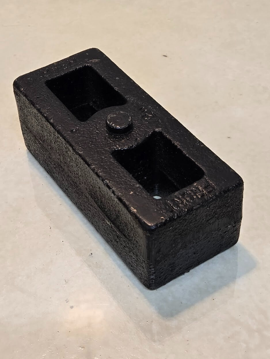 2 Quantity of Cast Iron 2" Lift Blocks 5-11/16" Long 2-3/8" Wide Tapered (2 Qty)