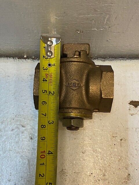A.Y. McDonald 2G 1" Bronze Flat Head Gas Plug Valve 29mm ID