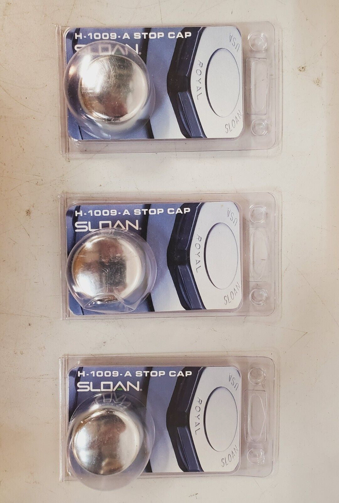 3 Quantity of Sloan Stop Caps H-1009-A (3 Qty)