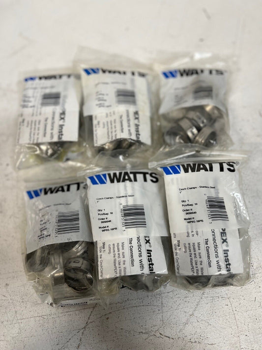 6 Packs Watts WP9S-16PB Cinch Clamps | 6 Bags of 10 Clamps