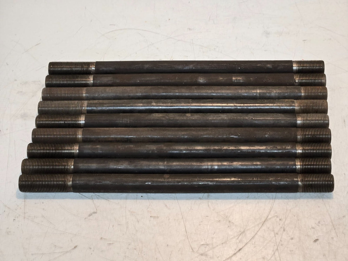 9 Quantity of 14-1/4" x 7/8" Studs | 2-1/2" and 1-1/2" Threaded Ends (9 Qty)