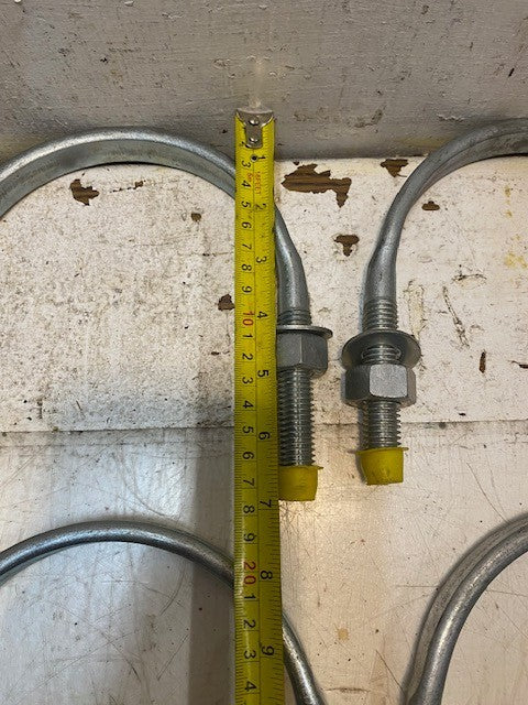 6 Quantity of U-Bolts 4B540 | 7" L x 7" W 19mm Thick 16mm Thread (6 Quantity)