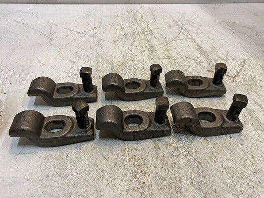 6 Quantity of Carbon Steel 940 Goose Neck Clamps w/ Square Bolts (6 Quantity)