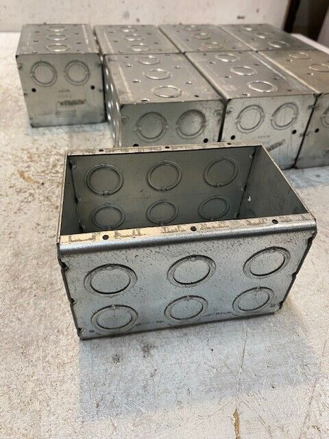 8 Quantity of Raco 697 3-Gang Masonry Boxes 67.3 cu in 3-1/2" Deep 5-1/2" Long