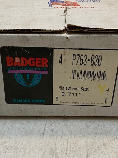 Badger Engine Pistons Set of 4 #P763-030 | 3-5/8" OD 15mm Pin Hole