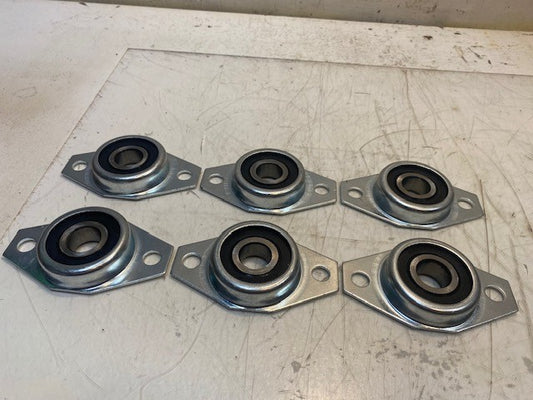 6 Quantity of 2-Bolt Flanges w/ 6304-2RS Bearings (6 Quantity)
