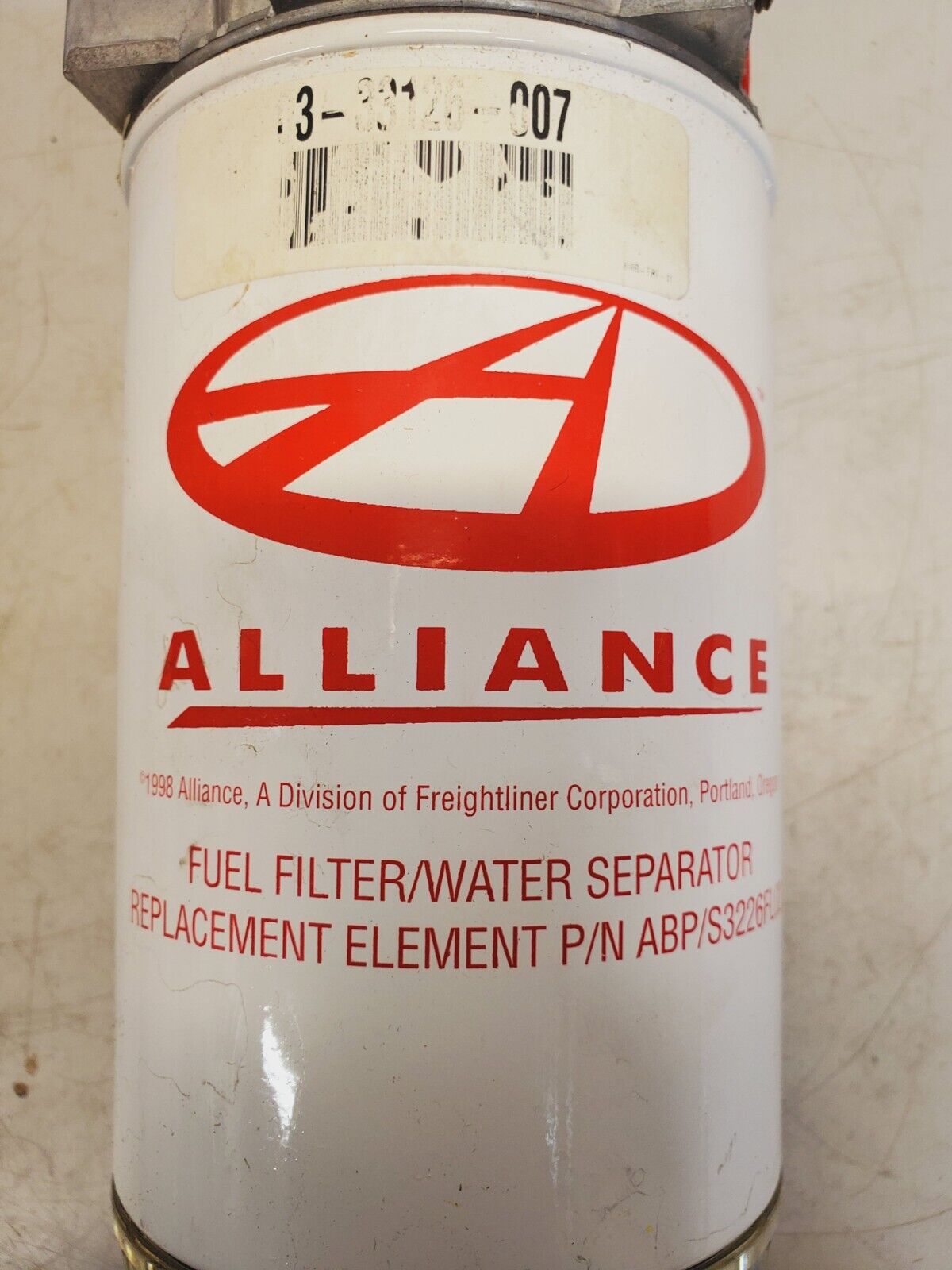 Alliance Fuel Filter/Water Separator 03-33126-007 | 55752 REV F | 3226-FL-02